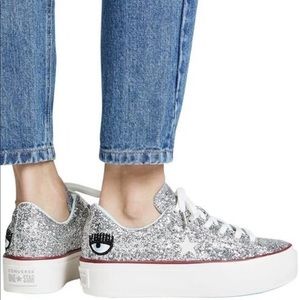 Converse Chiara Silver Glitter Sneaker